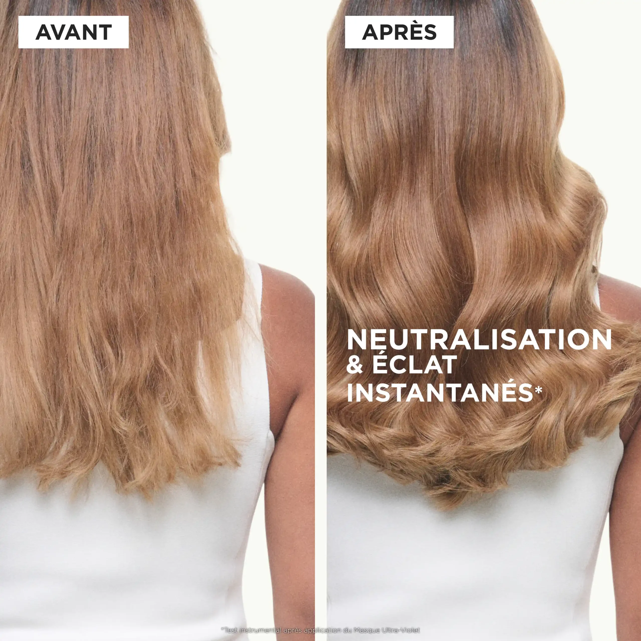 Avant / après l'utilisation du masque ultra violet Blond Absolu Kérastase — vue 3