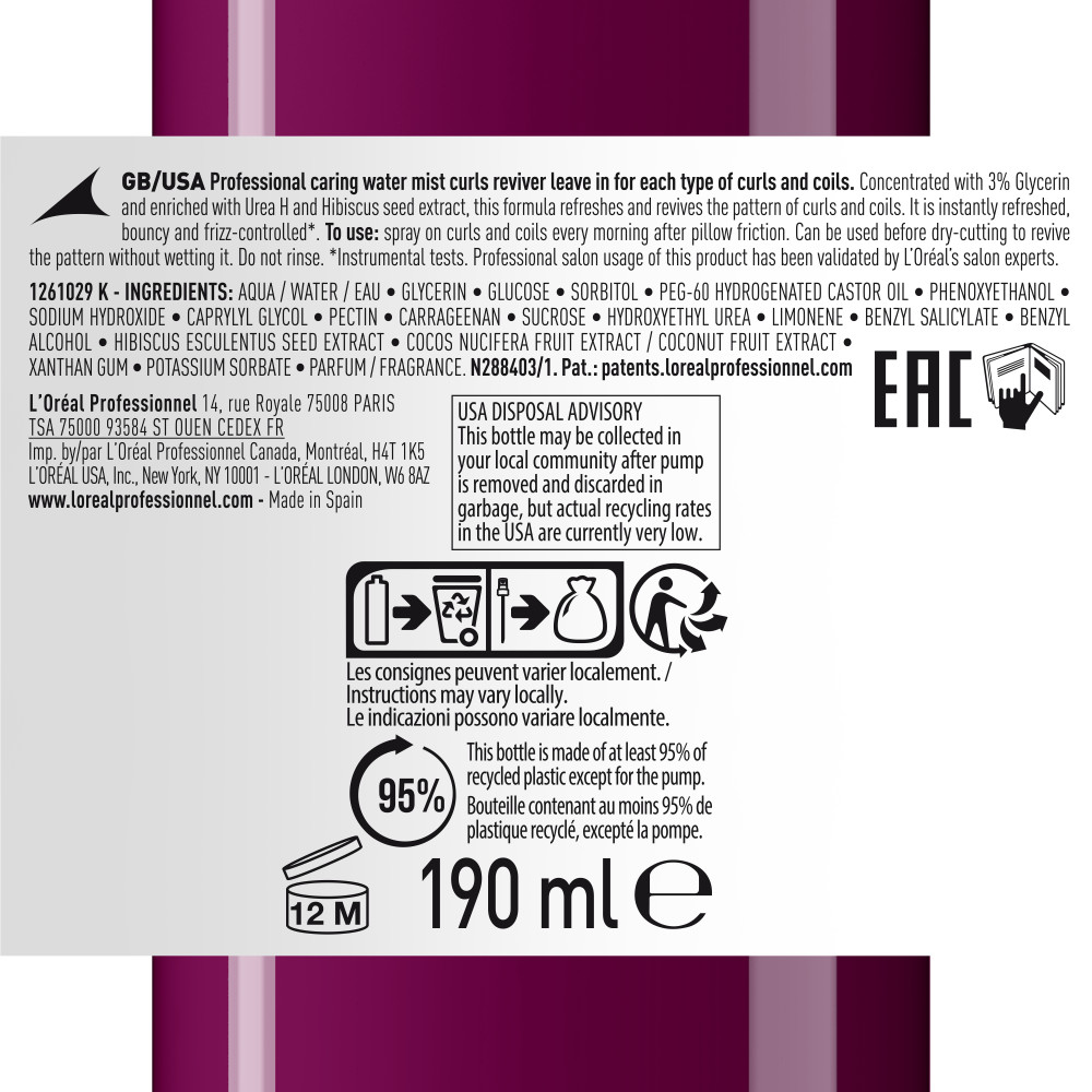 Serie Expert Curl Expression Soin Raviveur De Boucles Sans Rinçage 190ml — vue 10