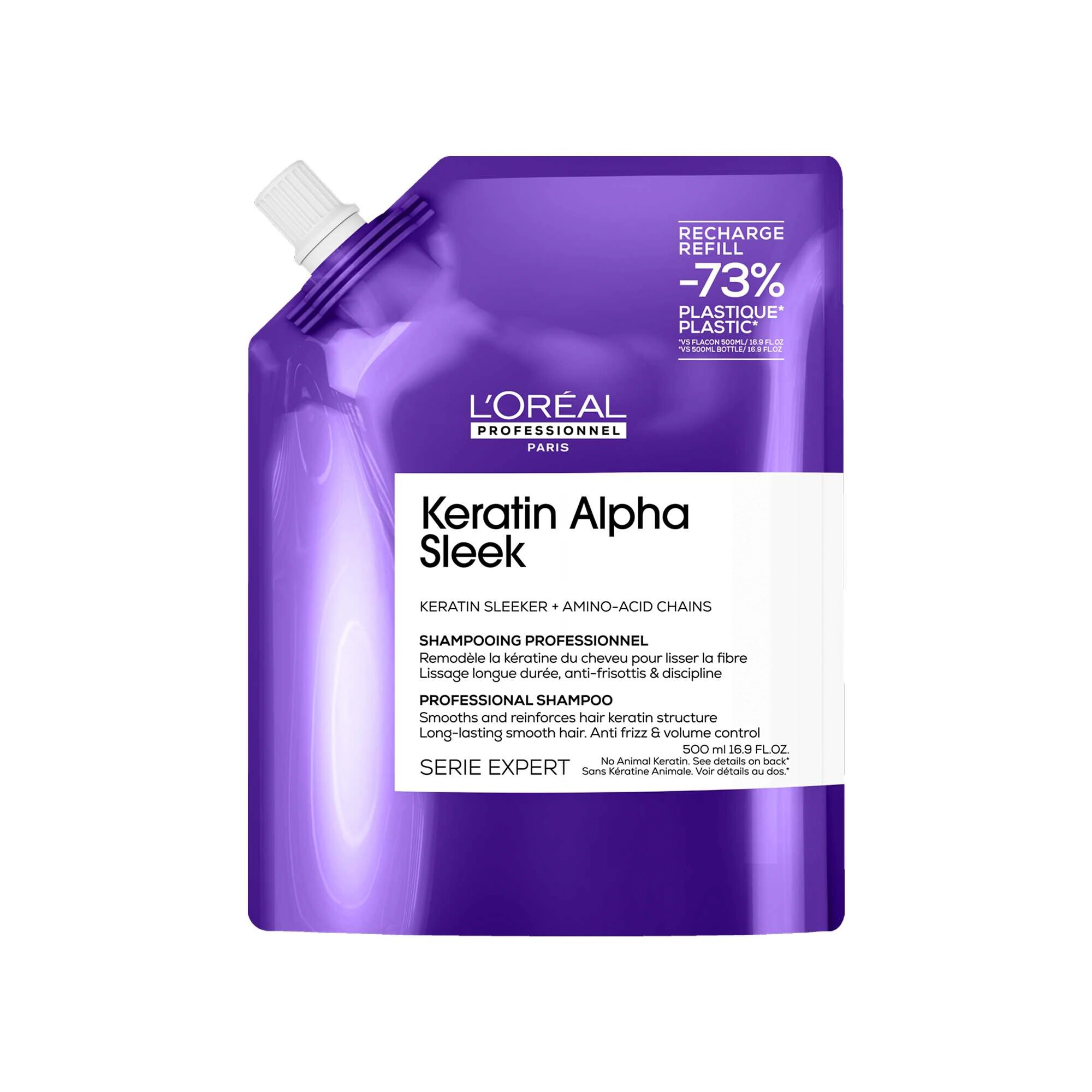 Recharge shampoing à la kératine – Serie Expert Keratin Alpha Sleek