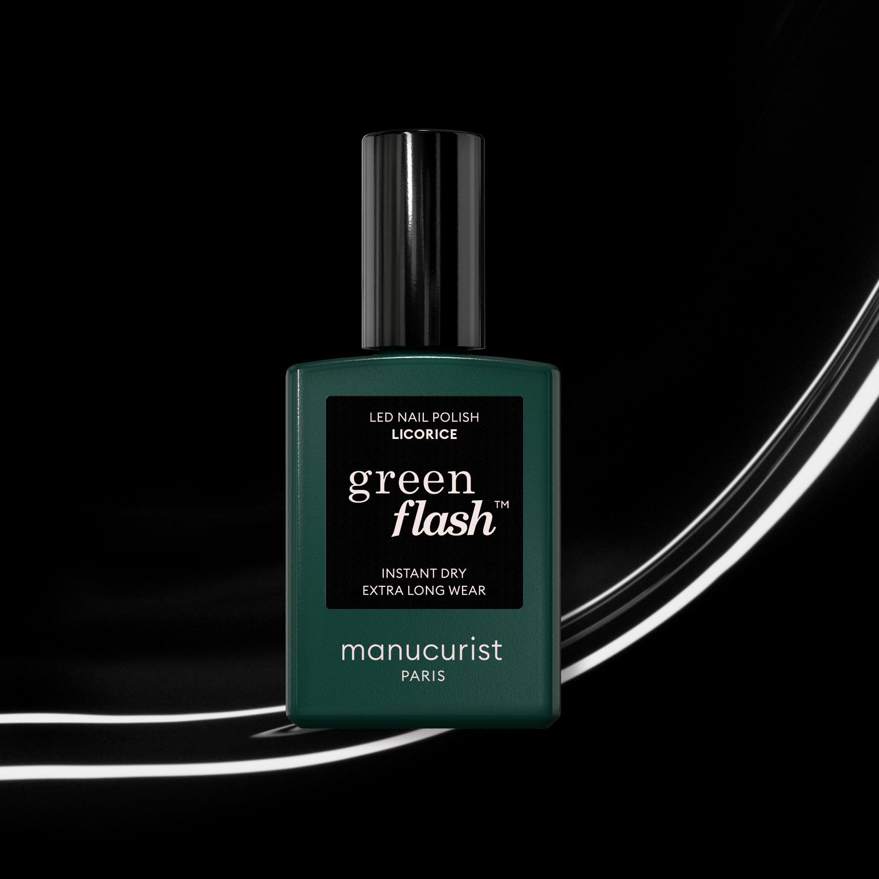 Vernis semi-permanent GREEN FLASH – Licorice — vue 3