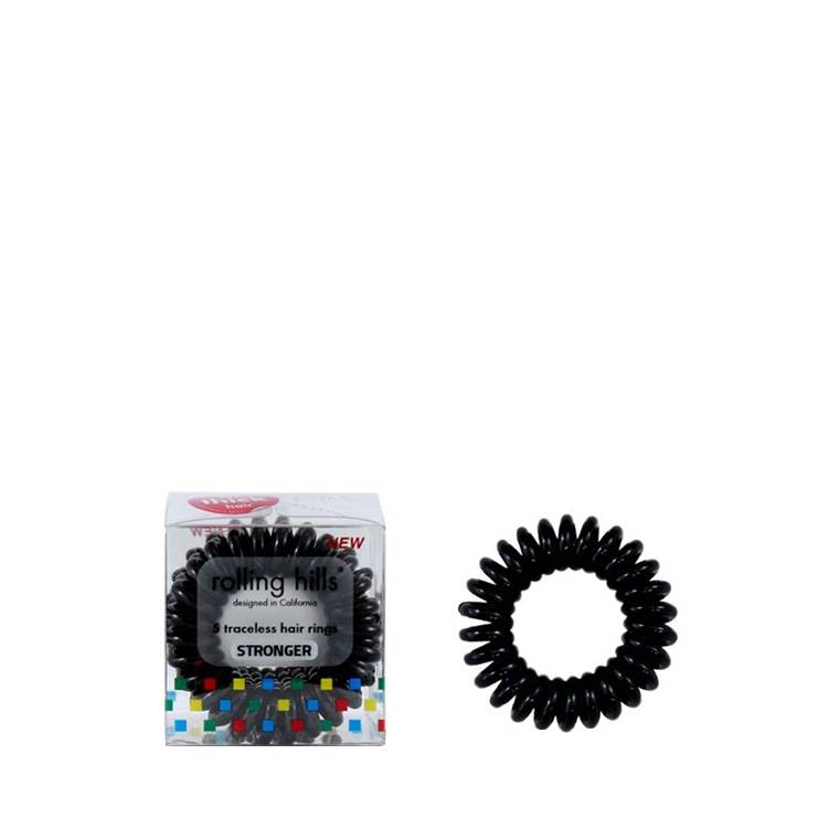 5 Elastiques Spirale Epais Noir
