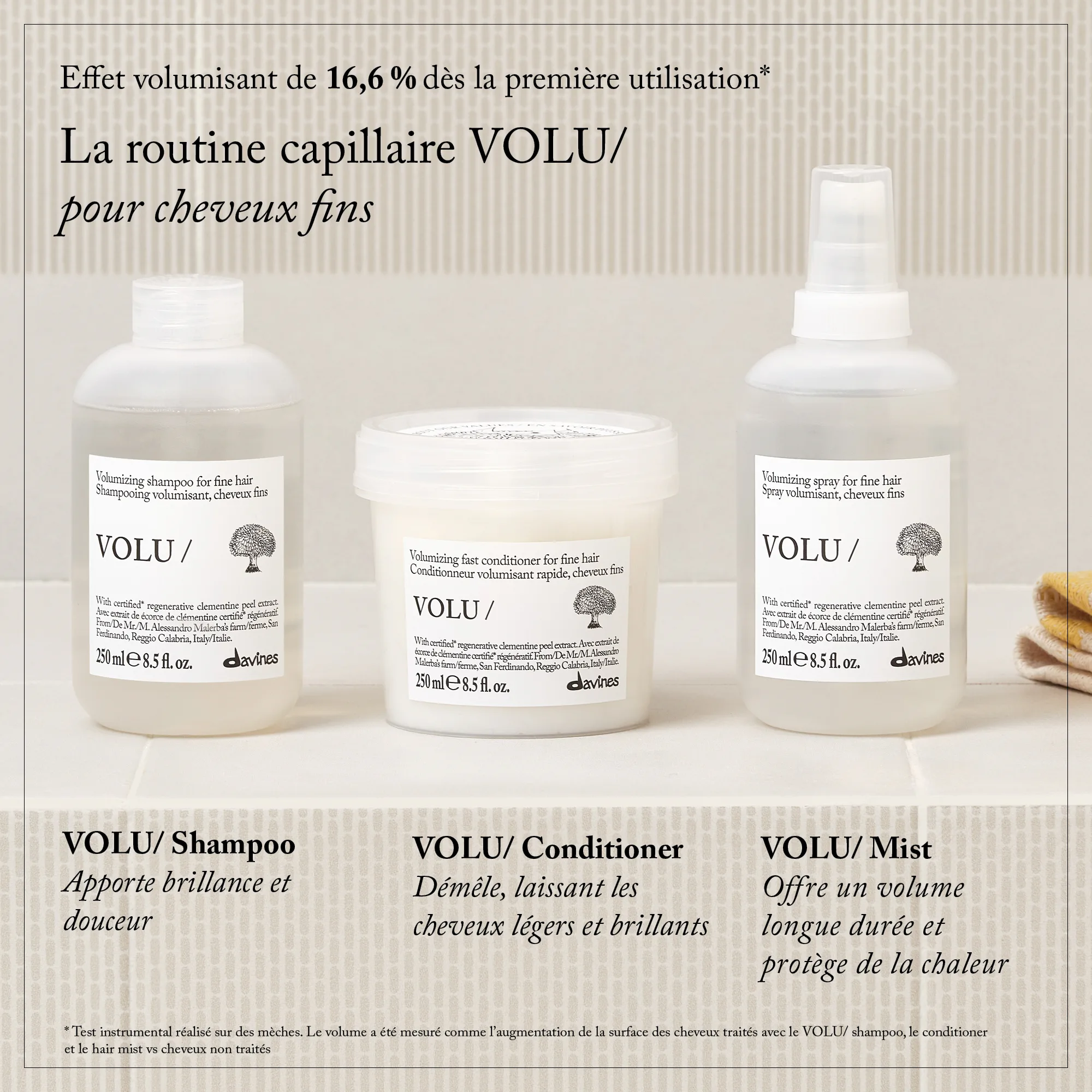 Routine capillaire Volu de Davines — vue 4