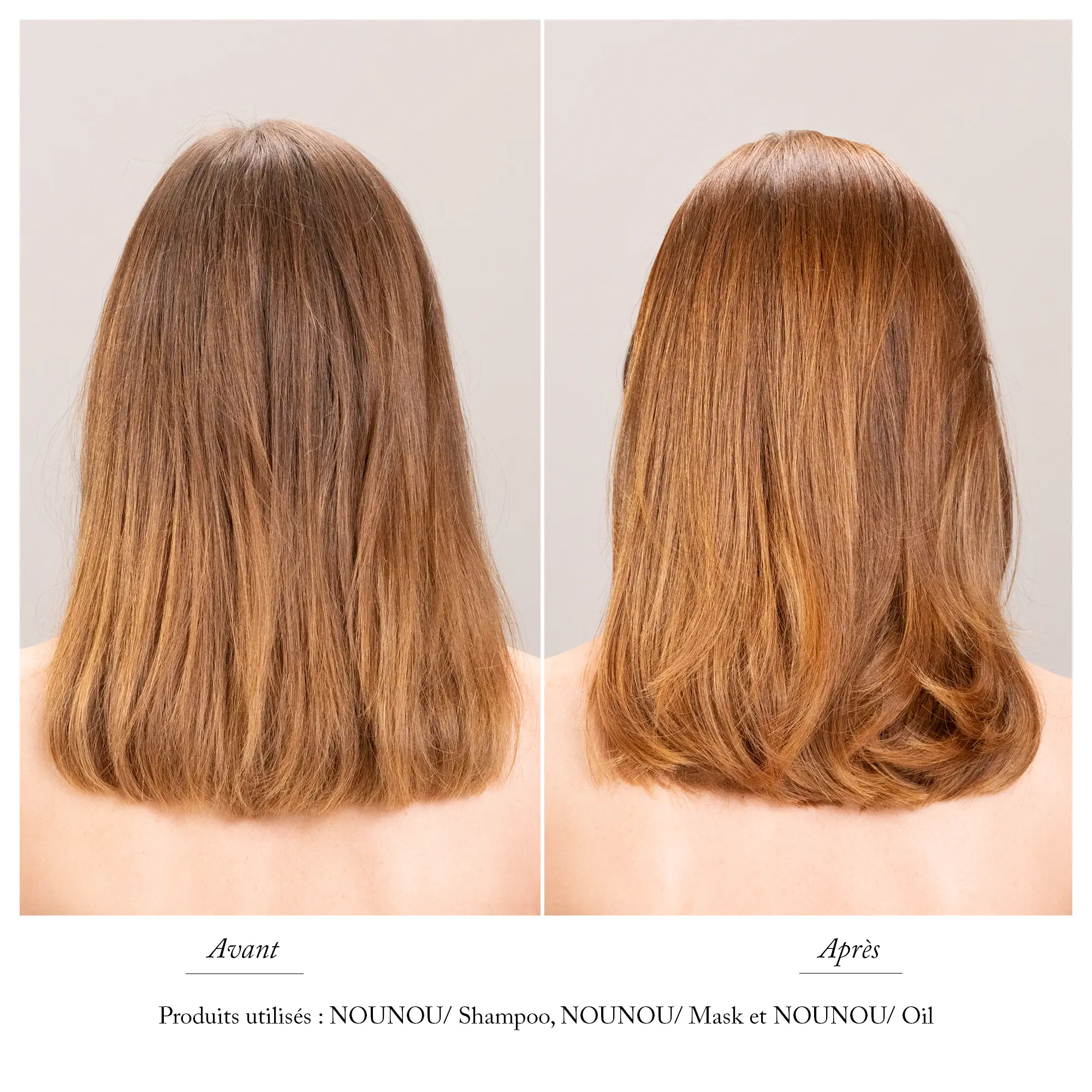 Avant après utilisation de la gamme Nounou de Davines — vue 2