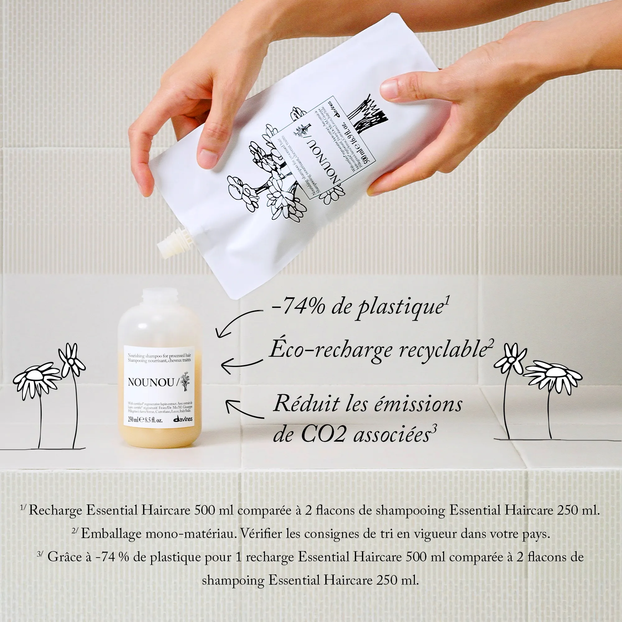 Utilisation de la recharge de shampoing Nounou de Davines — vue 4
