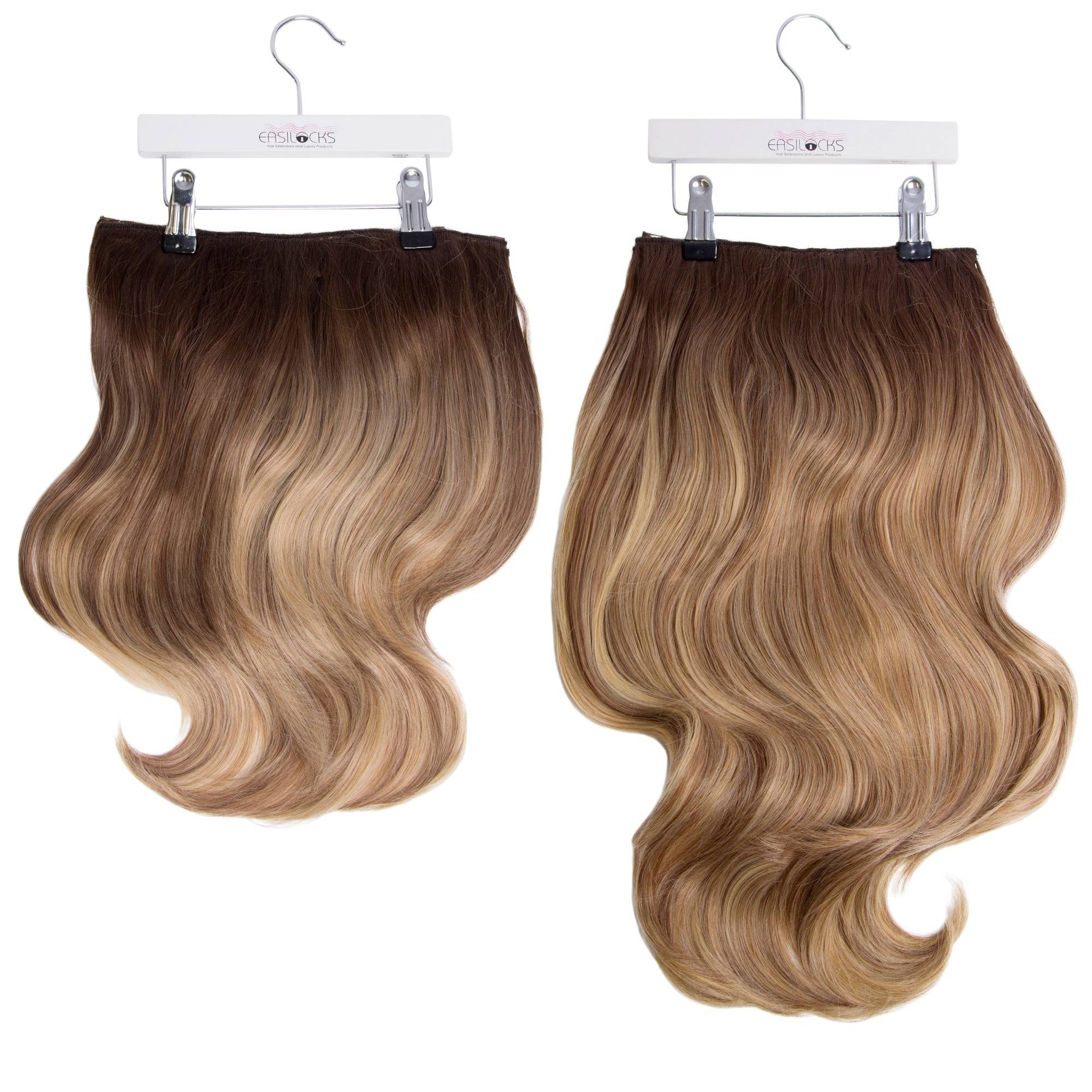 Megan’s Bouncy Blow HD Fibre Hair Extensions - 14” & 22" - Biscuit Balayage