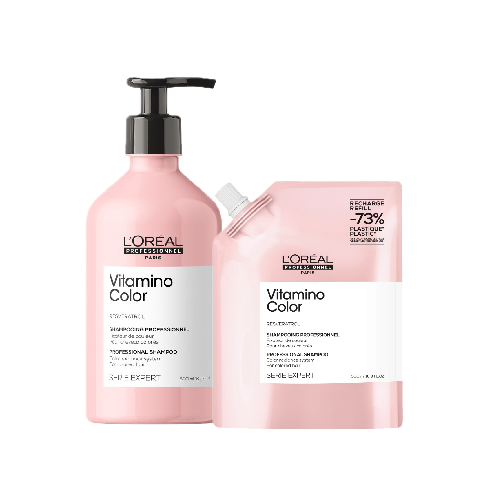 Duo Vitamino Color - Shampoing 500ml et recharge 500ml