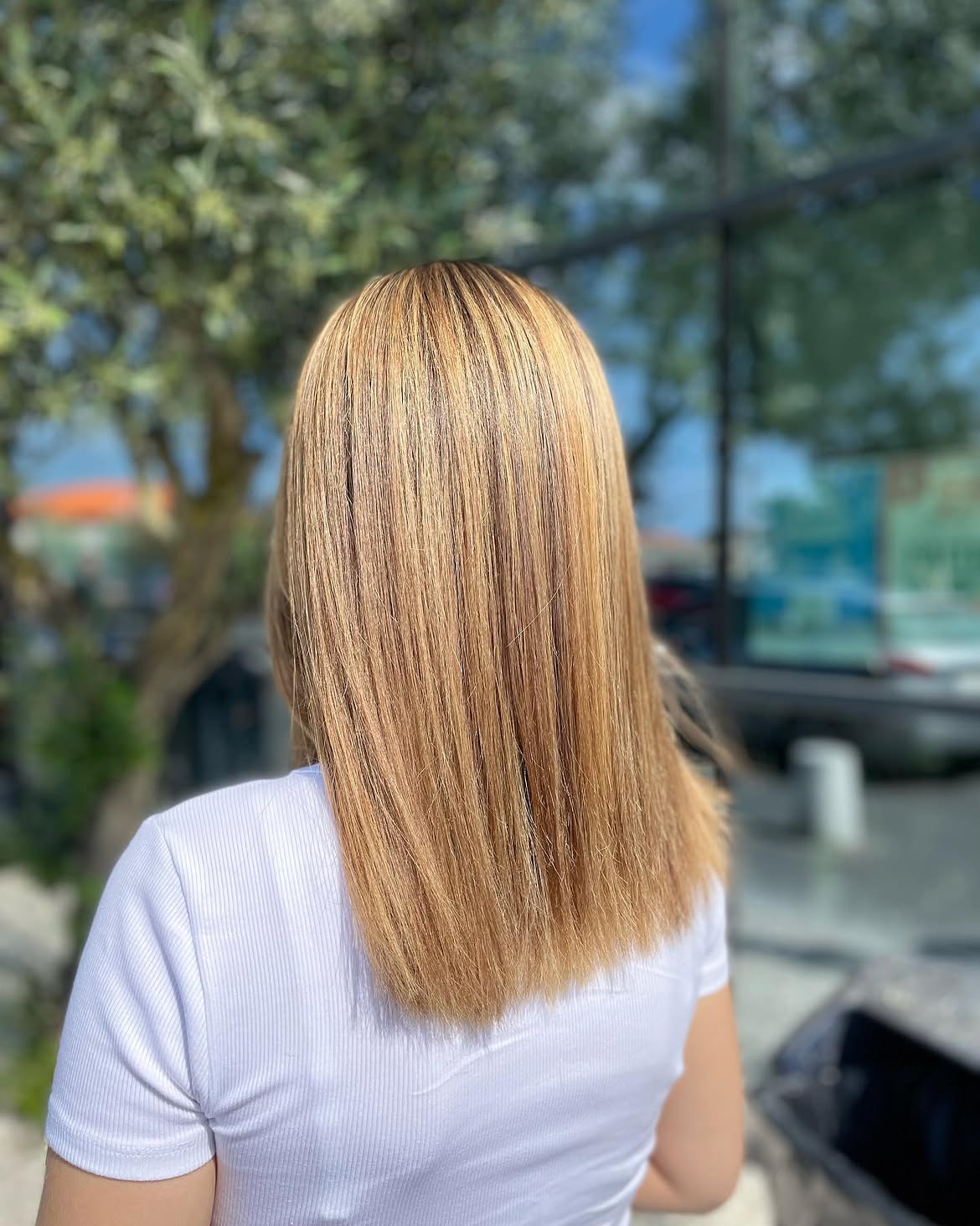 Ombré hair blond miel