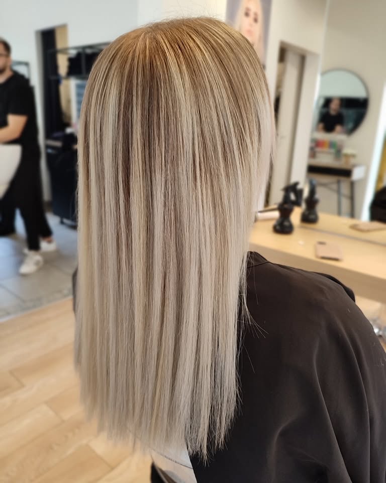 Ombré hair blond polaire