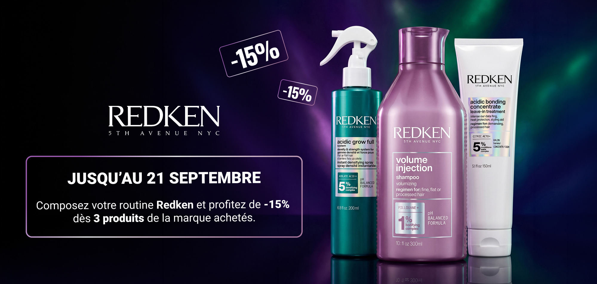 -15% sur la marque Redken