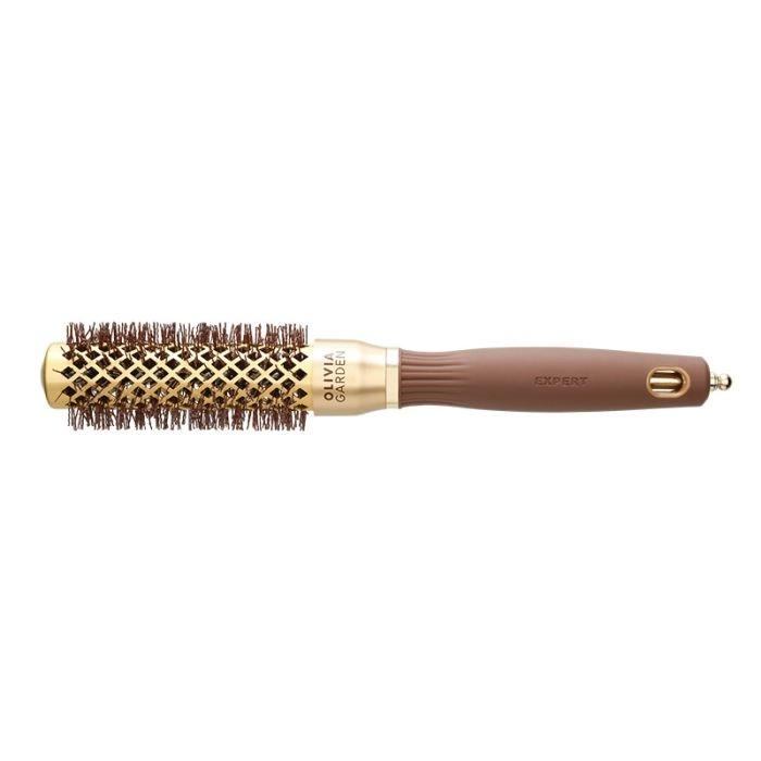 Olivia Garden brosse Expert Blowout Shine Wavy Bristles Gold & Brown 25 mm