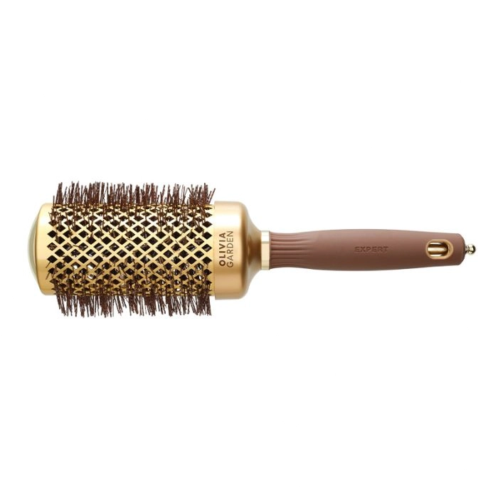Olivia Garden brosse Expert Blowout Shine Wavy Bristles Gold & Brown 55 mm