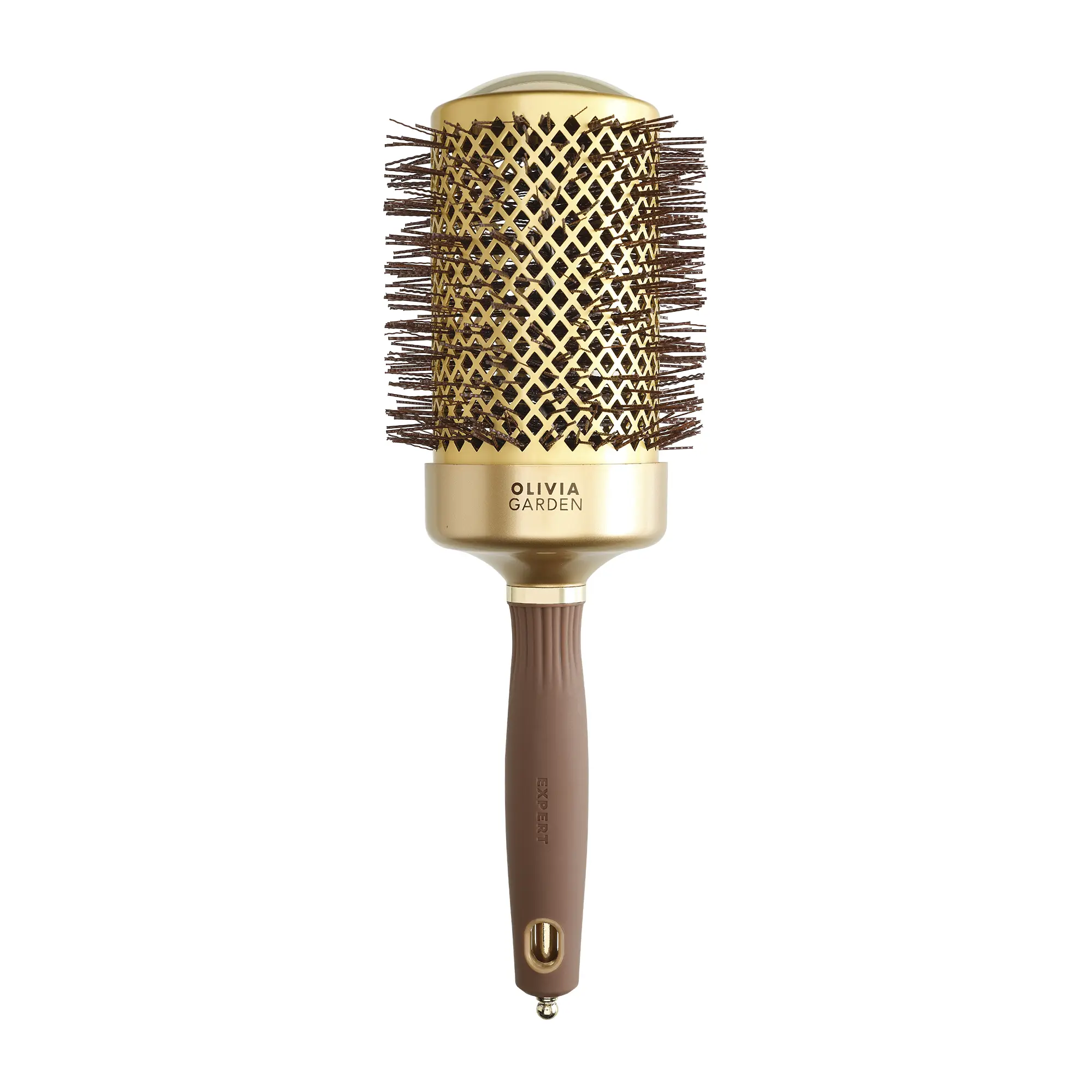 Brosse Expert Blowout Shine Wavy Bristles Gold & Brown – 65mm