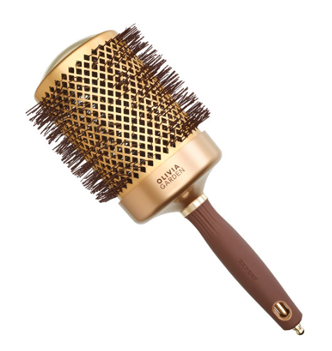 Brosse Expert Blowout Shine Wavy Bristles Gold & Brown – 80mm