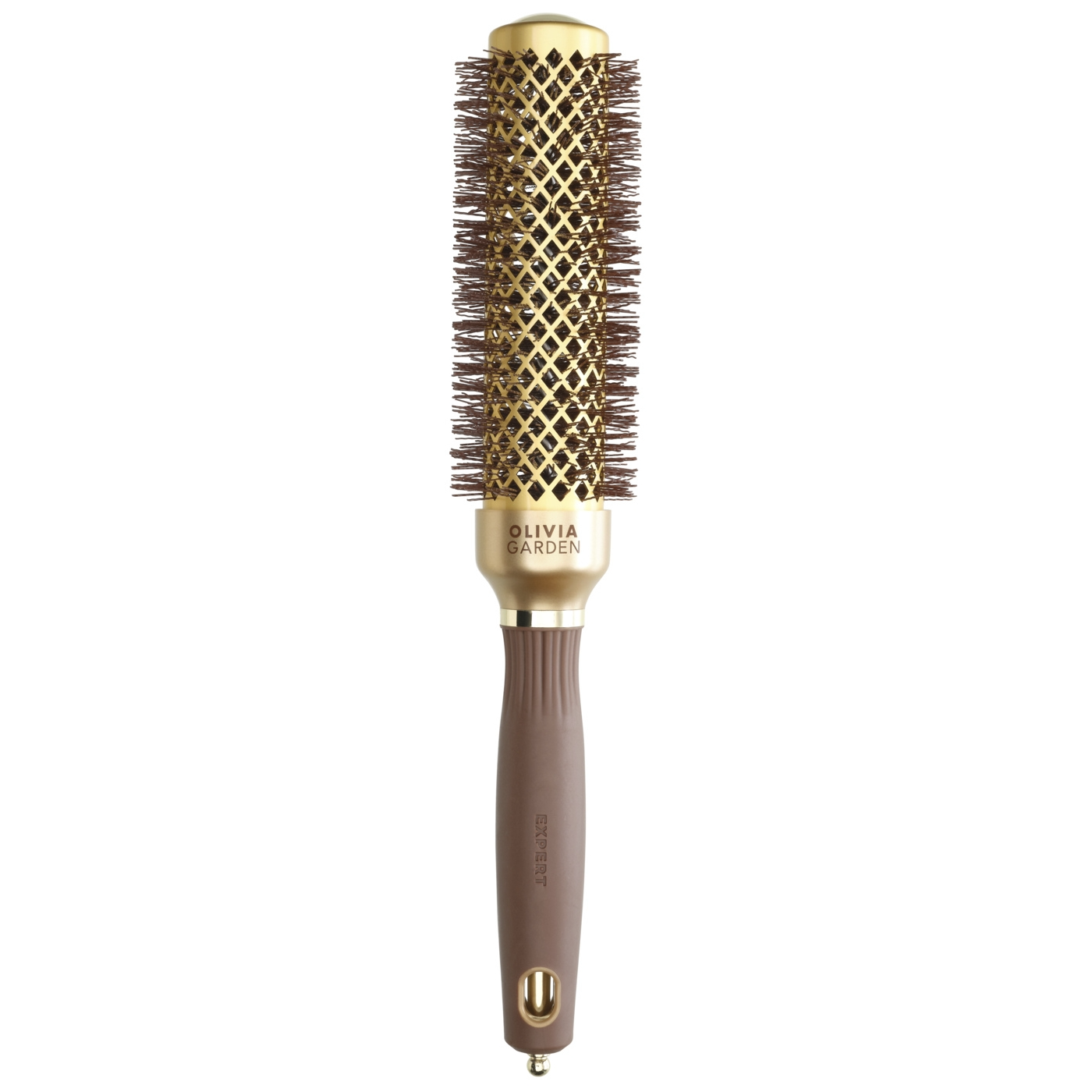 Brosse Expert Blowout Speed Wavy Bristles Gold & Brown 35mm Olivia Garden