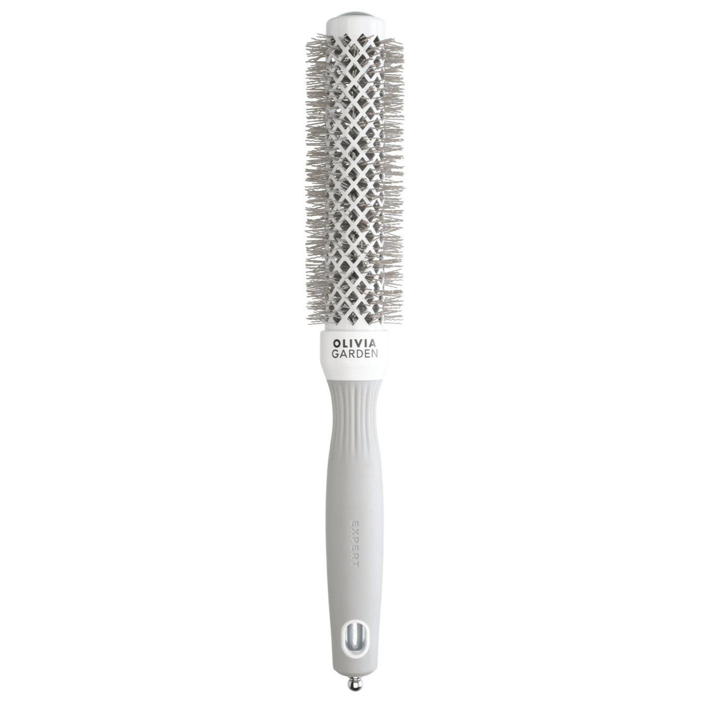 Brosse Expert Blowout Speed Wavy Bristles White & Grey 25mm Olivia Garden