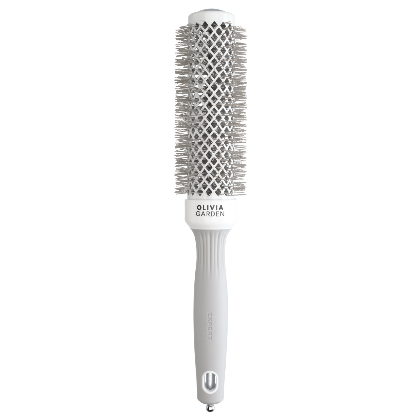 Brosse Expert Blowout Speed Wavy Bristles White & Grey 35mm Olivia Garden