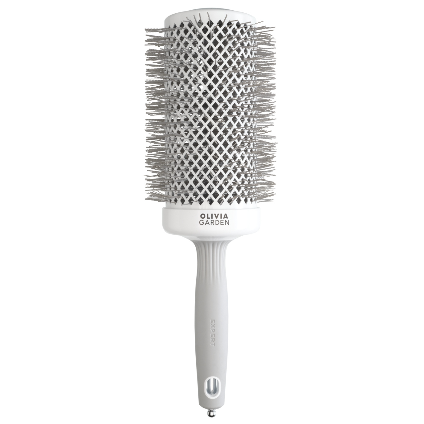 Brosse Expert Blowout Speed Wavy Bristles White & Grey 65mm Olivia Garden