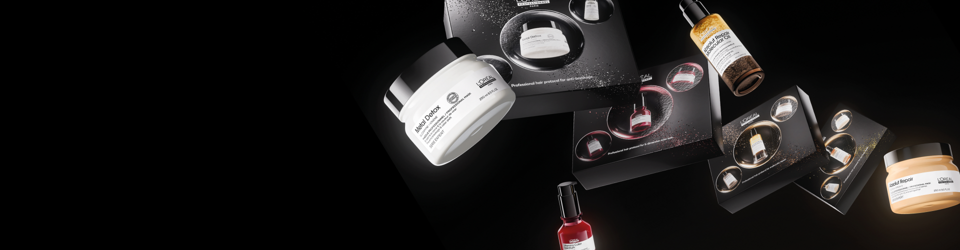 Bannière : Nouveautés : 4 coffrets L'Oréal Professionnel
